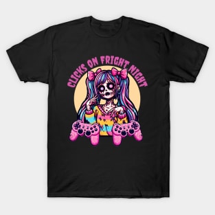 Spooky Halloween Gamer Girl T-Shirt